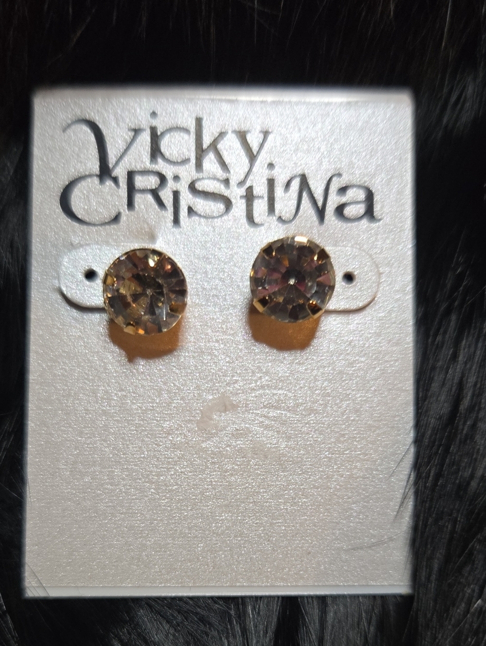 Vicky Christina 8mm Stud Earrings NWT